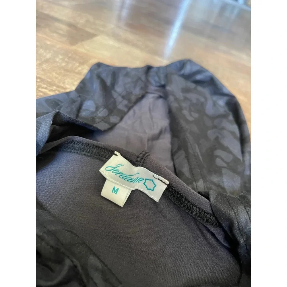 Jordann black and gray cheetah print lightweight athletic hoodie - Picture 4 of 5